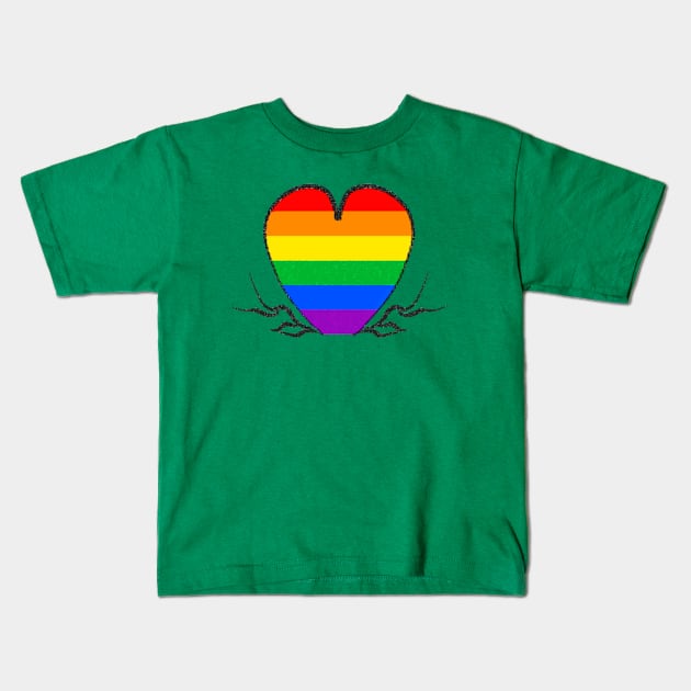 Pride root heart Kids T-Shirt by BoredisSam